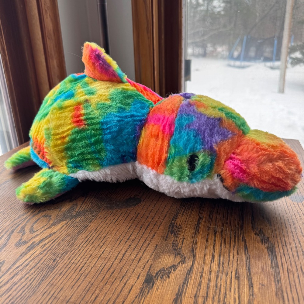 Flipazoo Dolphin Seal Plush Reversible Rainbow Dolphin Pink Seal Jay at Play